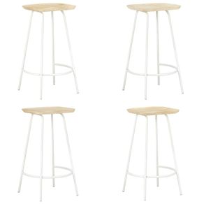 Bar Stools 4 pcs Solid Mango Wood