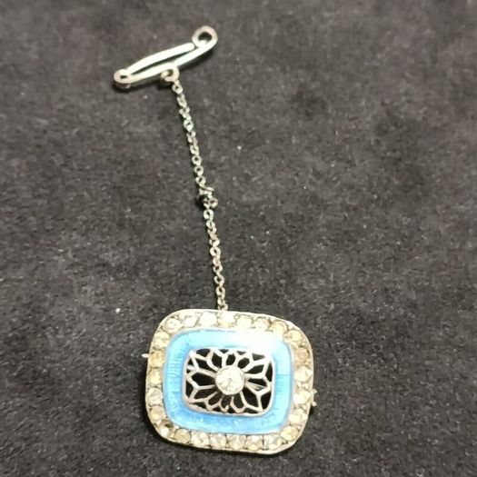 Vintage Art Deco silver 800 brooch from the 1920s 1930s