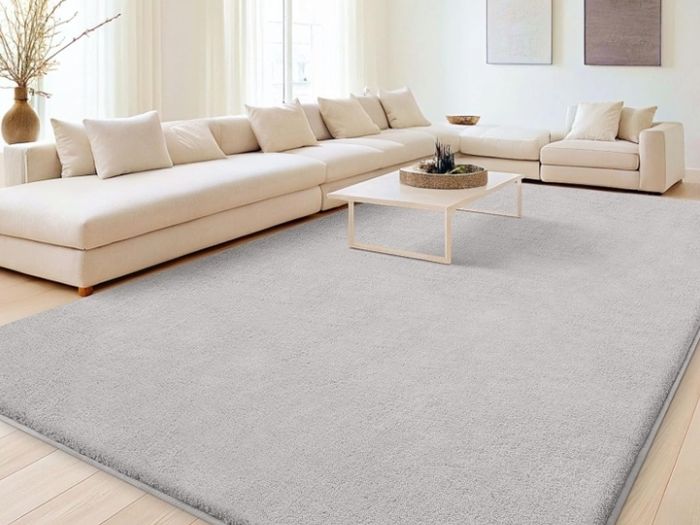 Modern Rugs Living Room Non-Slip Carpet, 120x160 cm, Grey  Extra Soft Machine Washable, Non-Shedding Area Rugs, Thick Memory Foam Backing, Home Decor for Bedroom, Nursery, Office