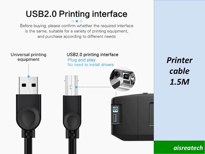 Printer Cable Printer Cord 1.5m