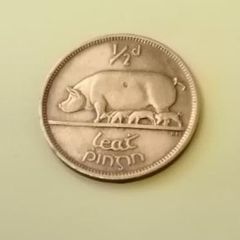 1966 Eire 1/2d Half Penny