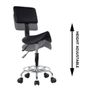 Swivel Saddle Stool Kitchen Salon Chair Black Image 6
