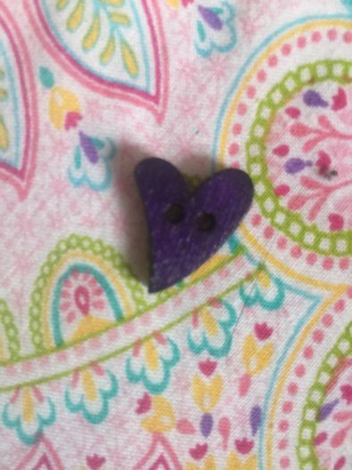 Wooden heart buttons