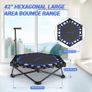 42 inch Foldable Mini Rebounder Trampoline, Home Fitness Trampoline for Adults, Indoor Exercise Jumper, No Installation Required and Portable Image 4