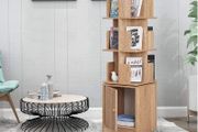 BRAND NEW Bookshelf 3 level storage shelf with cabinet made of MDF light oak