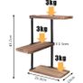 BRAND NEW Rustic Industrial Wood Shelf Wall Mount Corner Rack Display Image 3