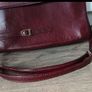 RARE Vintage "Three Bags of Finland" Burgundy Genuine Leather Crossbody / Shoulder Bag Image 3