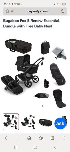 Bugaboo Fox 5 renew bundle. Pram and stroller