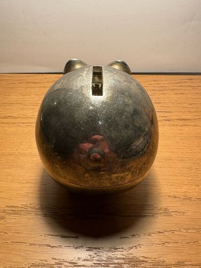 Silver plated piggy bank