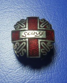 SANG - a vintage French blood donor badge (c.1950's)