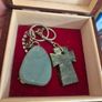 Vintage Irish Keyring with 2 Green Stones Image 4