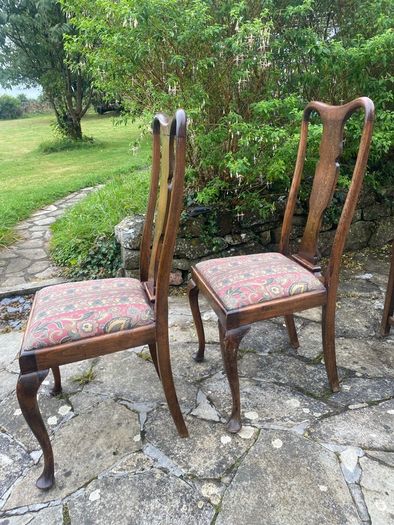4 antique wooden chairs