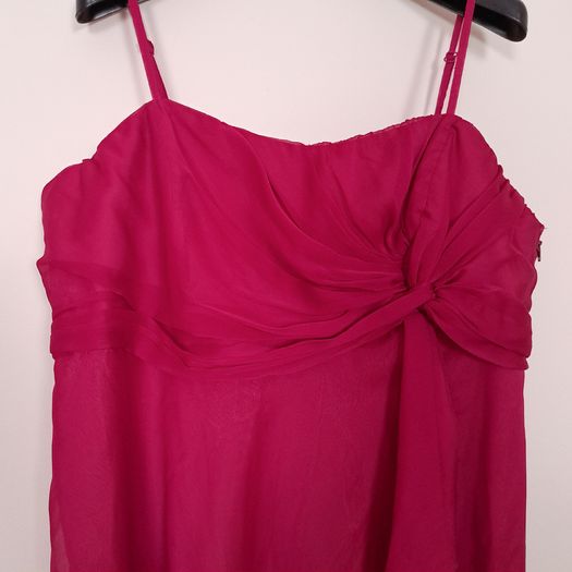 Debut Pink Chiffon Sleeveless Strappy/Strapless Side-Knot Draped Cocktail Mini Dress 20UK/48EU