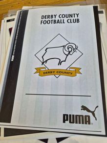 Derby County Puma shirt templates from 1990s, one of a kind