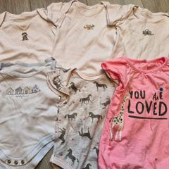 Short-sleeved vests, 0-3 months