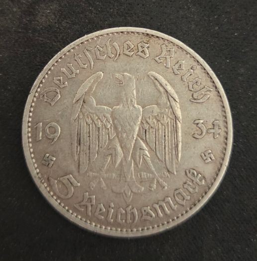 1934 Germany 5 Reichsmark