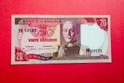 Angola   20. Escudos  1972  PICK  99. Scarce . ( uncirculated )