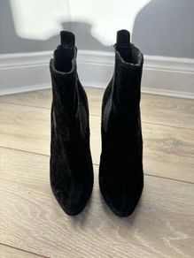 high heel boots from Office, velvet black