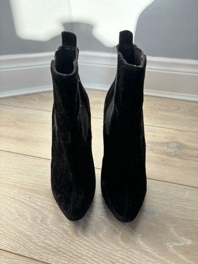 high heel boots from Office, velvet black