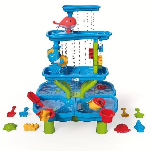 3/4 Tier Kids Sand And Water Table, 3-in-1 Sensory Play Table