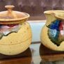 Vintage Stoneware Creamer or Small Jug & Lidded Sugar Bowl made by Badger Hill Pottery Image 4