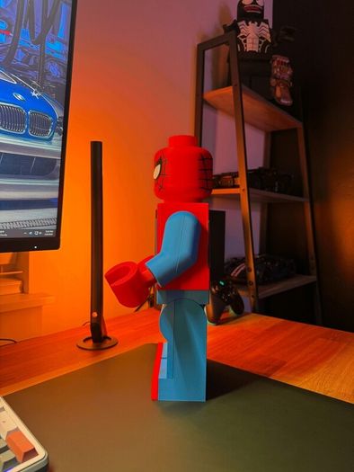 Giant LEGO-Style Spider-Man Figure  3D Printed Collectible 22cm