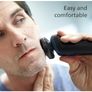 Philips Shaver Series 5000 - Wet & Dry Electric Men's Shaver in Metallic Blue with Precision Trimmer and Soft Pouch Travel Case Image 5