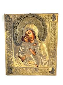 Vintage Mother of God of Vladimir Icon by Veritas Poland