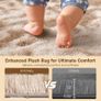 Rugs Living Room - 160x230cm Khaki Large Rug for Living Room - Ultra Soft Fluffy Shaggy Rugs for Bedroom, Indoor Nursery Carpets for Kids Room Home Decor, Non Shedding, Anti-Slip Backing Image 4