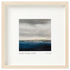 Wooden Bridge, Dublin, print in 25cm sq frame, by artist Helen Mathews