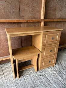 Dressing Table with 3 Drawers & Stool