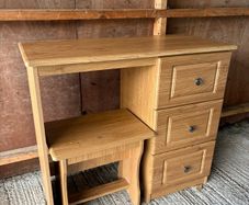 Dressing Table with 3 Drawers & Stool