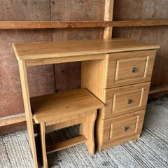 Dressing Table with 3 Drawers & Stool
