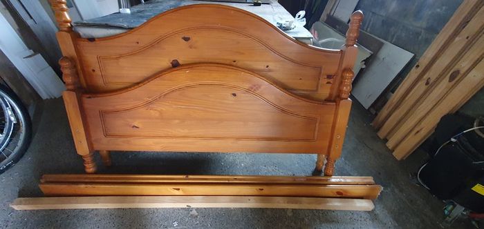 Double Bed frame and bedside lockers