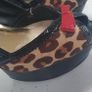RIVER ISLAND platform peep toe leopard print heels Sz 38/5UK - Rrp 75 (New) Image 3