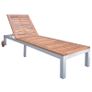 Sun Lounger Solid Acacia Wood Image 5