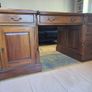 Solid wood patners' desk and captain's chair Image 6