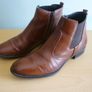 Brown Leather Chelsea Ladies Boots.  Side Zip. Colour Saddle Brown. Brand Ellen Blake.  Size Uk 6 / Eu 39.   In Very Good Condition. Quality Leather Image 2