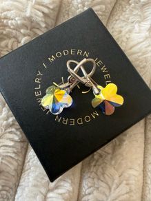 Swarovski flower earrings