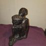 Vintage hand carved African Ebony wood Statue Image 2