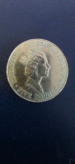 5 Pounds - Elizabeth II 3rd portrait; Queen's 70th Birthday