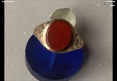 New 9ct Solid Gold Cornelian Stone Ring. (No offers please at this price.)