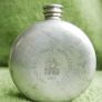 Antique Bushmills Distillery Pewter Pocket Flask, English 1608 Image 7