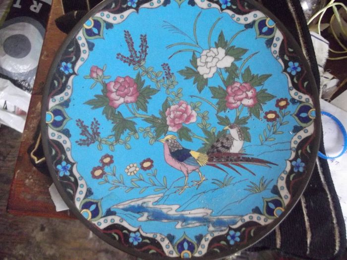 a antique  cloisonne dish