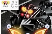 High-Brightness LED Neon Car Window Decoration Light, Wireless Solar Powered, "Devil'S Eye" Triangular Window Lighting, Creating Car Interior