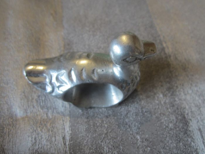 silver metal pewter napkin holders
