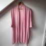 Vintage IMMAGINI 100% Pure Silk Pink Kimono Robe Made in Italy Wrap Image 5