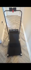 Walking pad with hand rail