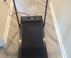 Walking pad with hand rail