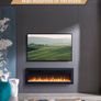 40"/102cm 3 in 1 Electric Fireplace with logs, Freestanding, Wall Mounted, Recessed, 9 Colour Flame Effect, Media Wall Compatible, 900W - 1800W Heater, Remote Control Image 4